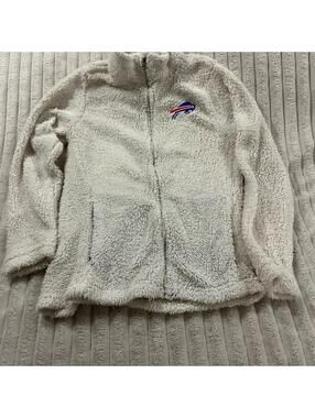 NFL Buffalo Bills Cozy White Sherpa Jacket Juniors Size Small 3-5